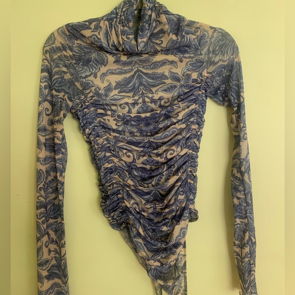 Free People printed mesh body suit - Picture 2 of 3